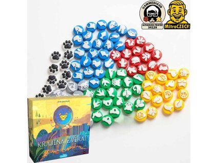 Krajina zvirat zerony zvirat MitroCZECH Harmonies animal tokens BoardGameHolic 1000x1000