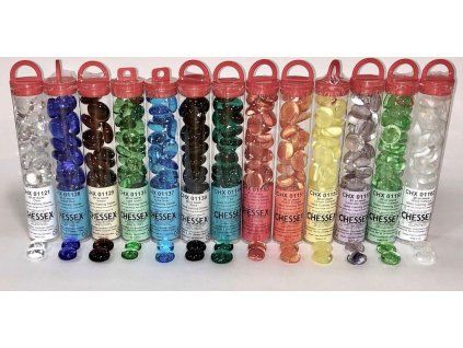Chessex - Skleněné žetony - Gaming Glass Stones (různé barvy)