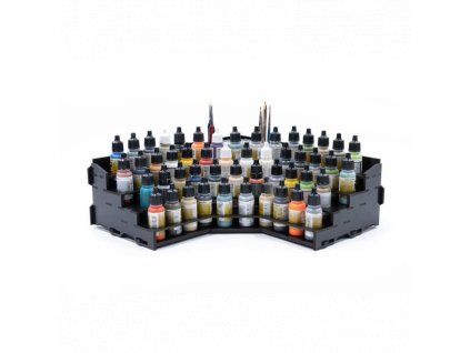 Kraken Wargames - Kraken Wargames Black Paint Rack: Eck Farbregal Top (Dropper)