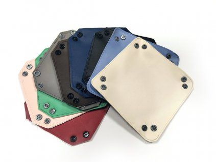 Foldable leatherette bowl padded with microfiber 10 x 10 cm  (more colours)