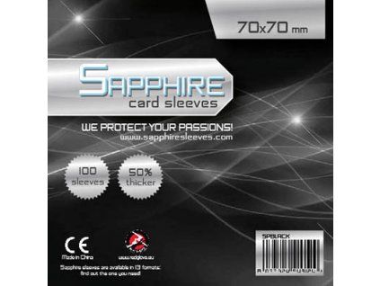 Red Glove - Obaly na karty Sapphire Black - (70x70 mm) 100 ks