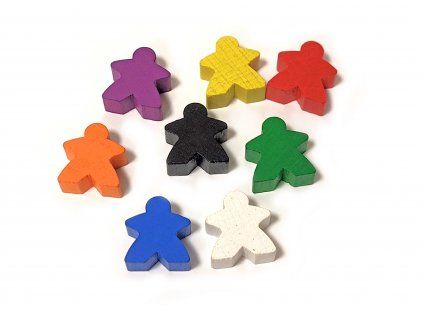 Wooden figures classic meeple 16 mm (20 pcs)
