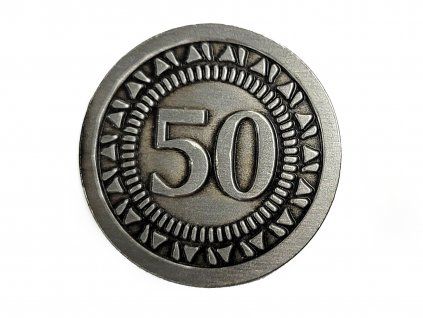Univerzální mince pro deskové a RPG hry hodnoty "50"