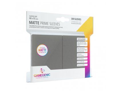 Matte Prime Sleeves Gray (100 obalů) - Obaly na karty