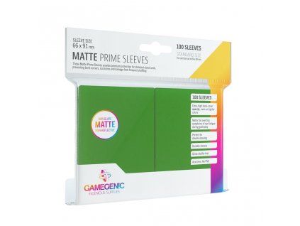 Matte Prime Sleeves Green (100 obalů) - Obaly na karty