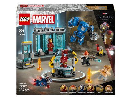 LEGO® Marvel Iron Man a jeho laboratoř: Síň brnění 76315