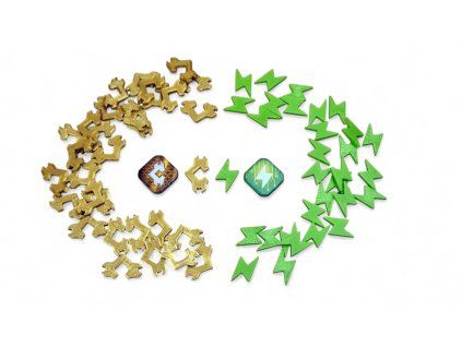 Energie a kredity pro hru SETI: Pátrání po mimozemské inteligenci insert MitroCZECH organizer BoardGameHolic