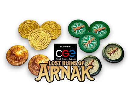 Kompasy a mince pro hru Ztracený ostrov Arnak insert MitroCZECH organizer BoardGameHolic