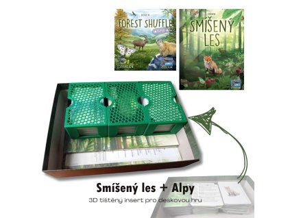 Smíšený les - zásobníky karet insert MitroCZECH organizer BoardGameHolic