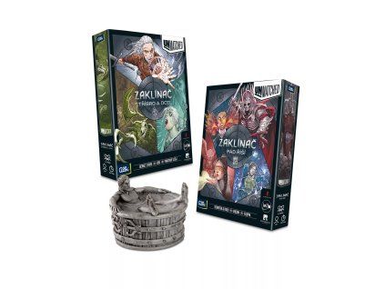 Unmatched: Zaklínač - Balíček 2 her s promo figurkou Geralta  Unmatched: The Witcher – Steel and Silver