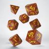 Q-Workshop - Classic RPG Dice Set (7 dice) karamelová / žlutá