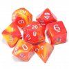 Sada 7 dvoubarevných perleťových kostek pro RPG