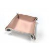 Foldable leatherette bowl padded with microfiber 10 x 10 cm  (more colours)