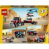 LEGO® Náklaďák s plochou korbou a helikoptéra 31146